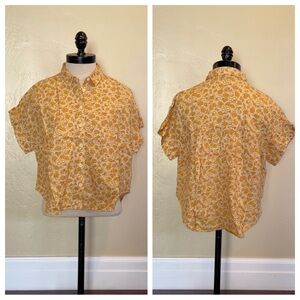 Madewell Hilltop Shirt in Piccola Floral French Vanilla Size Medium